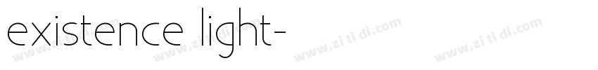 existence light字体转换